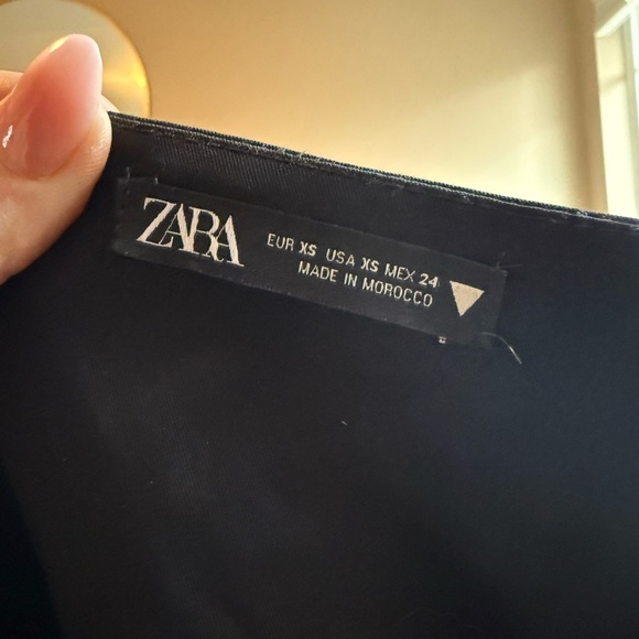 ZARA Black Cotton Maxi Dress | XS | Flowy Empire Waist - Picture 5 of 6